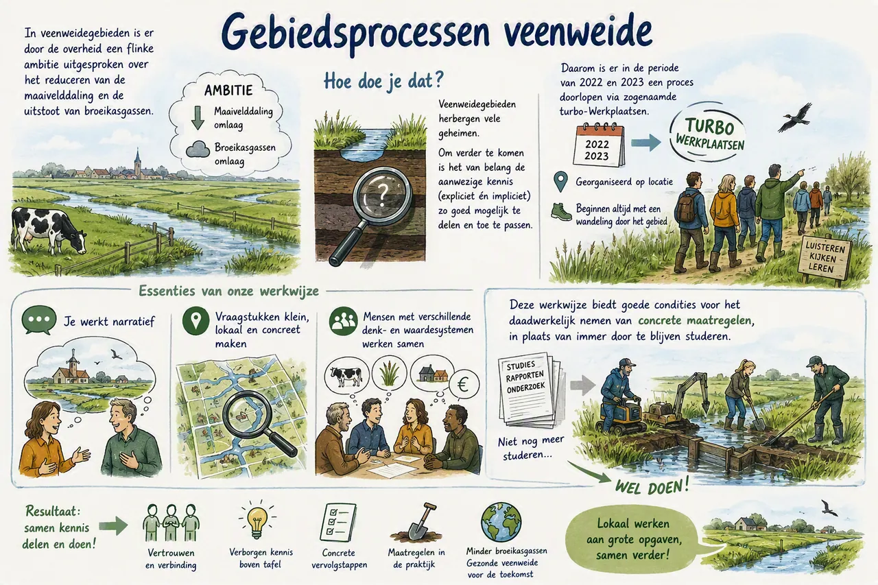 Kanaalbeeld van Gebiedsprocessen veenweide